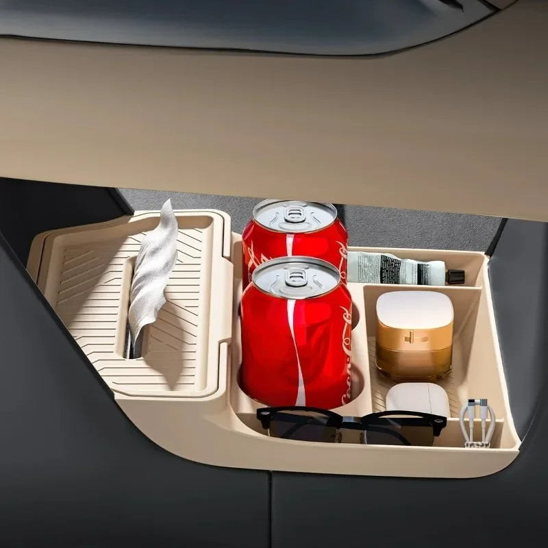 Under Center Console Silicone Storage Box Armrest Organizer Tray Space Saving Interior Precise Fit Mod Accessories For ZEEKR 8X
