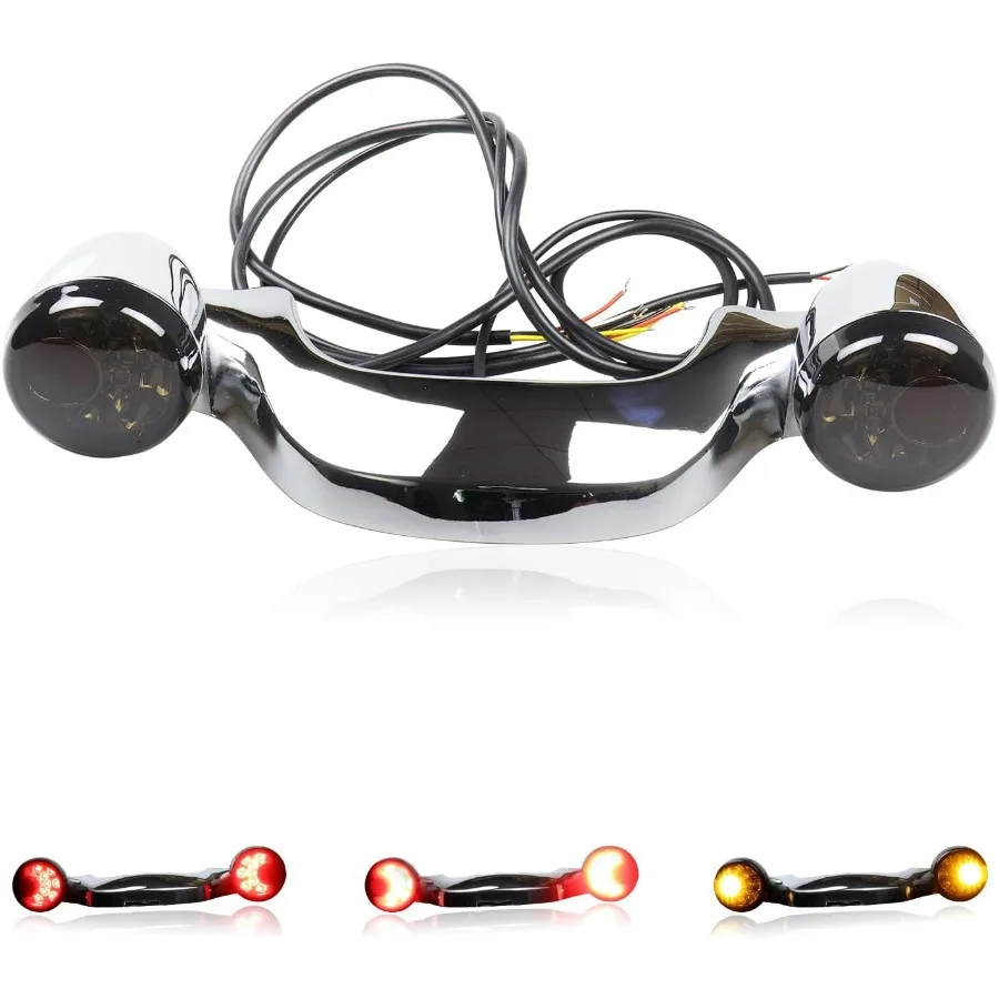 

Rear Bullet LED Turn Signals Light Bar Integrated Turn Signals Motorcycle Brake Tail Lights for Harley Touring Road King Road Gl