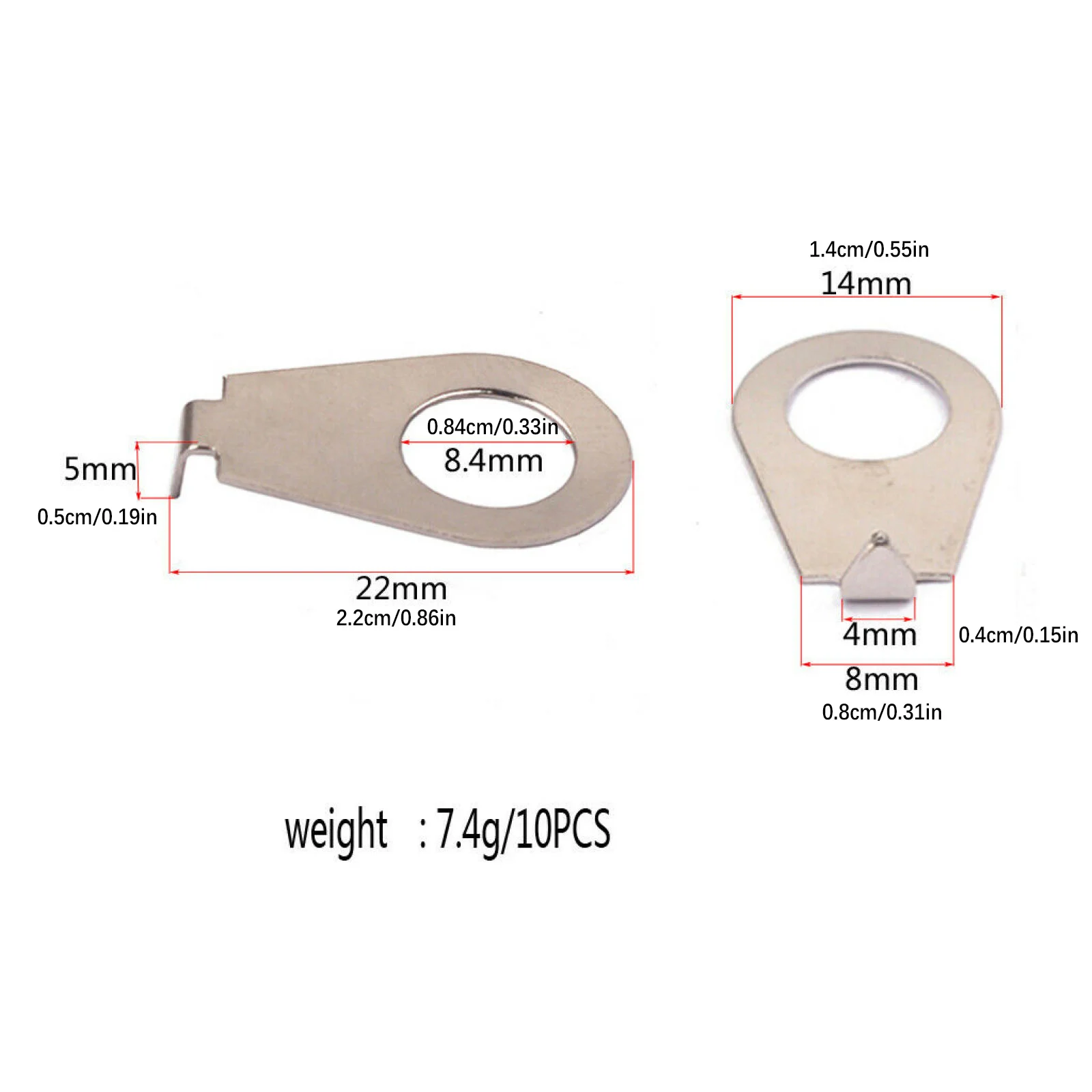 10 قطعة/المجموعة قسط دائم كروم معدن ميريك حجم 8.5 مللي متر مقابض الغيتار مؤشر لوحة مقبض موقف مؤشر ترقية أجزاء الغيتار #2