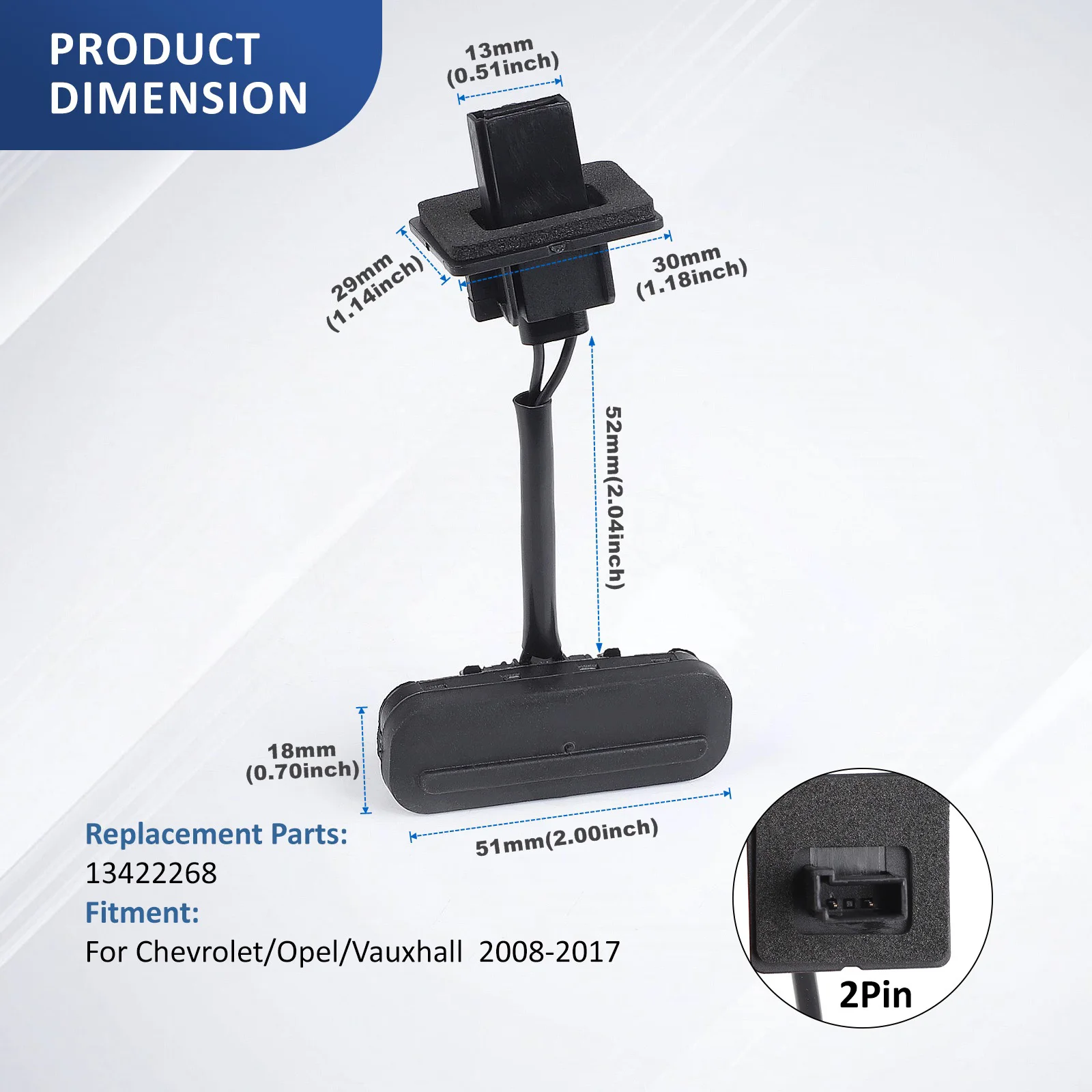 For BUICK Saloon (09.2010 -2020)  13422268 Tailgate Boot Switch Trunk For VAUXHALL Insignia Saloon (G09) (07.2008-05.2017)