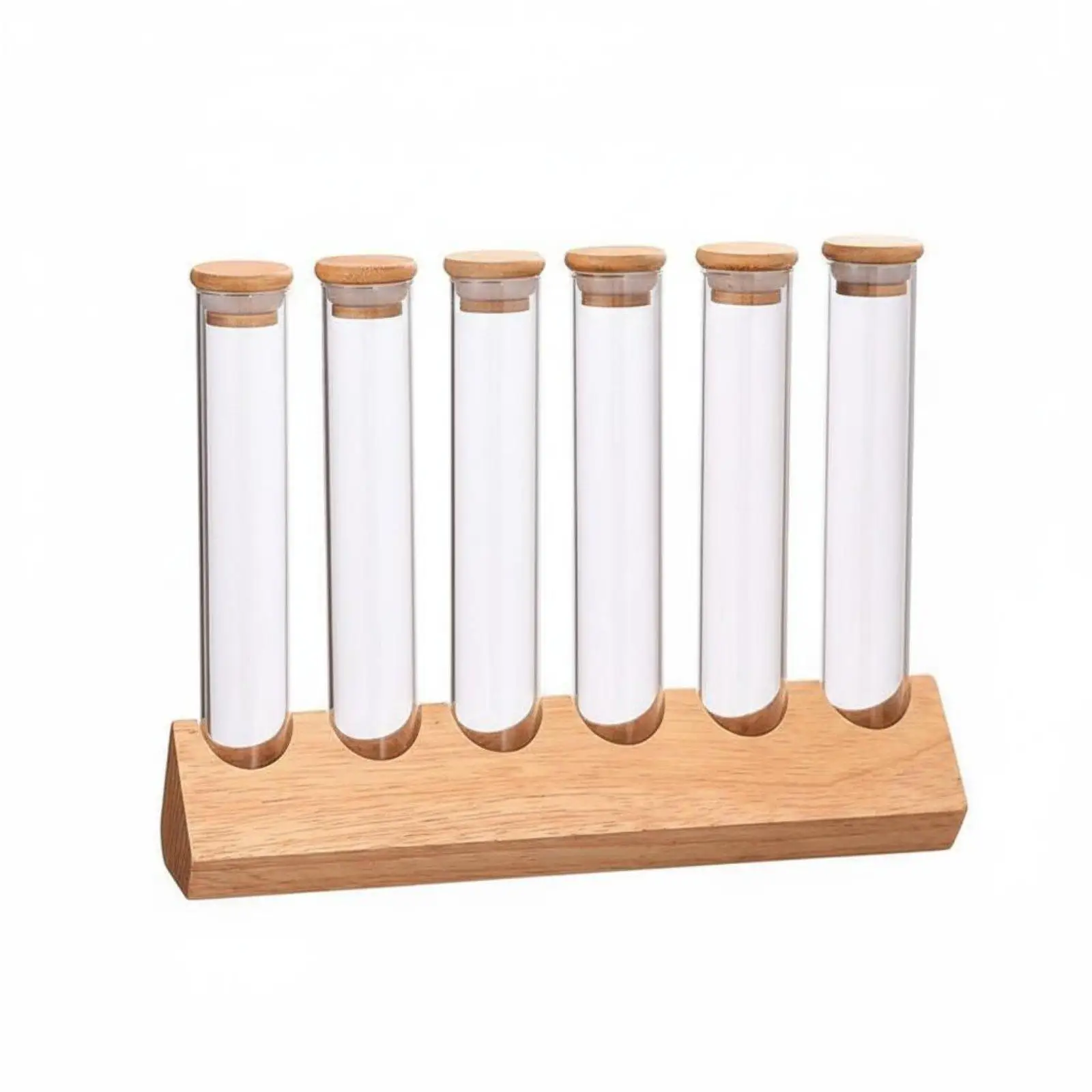 Borosilicate Glass Tube Jar Airtight Spice Holder Minimalist Display Container for Dried Goods Tea Coffee Kitchen Shelf