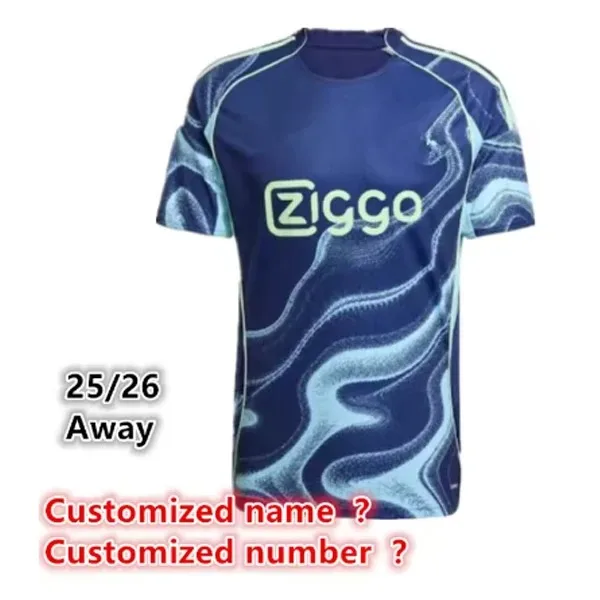 2025 2026ok uit-tenue kinderen tenue volwassenen tenue Nieuw Ajax tenue bedrukking letter Volwassen shirt