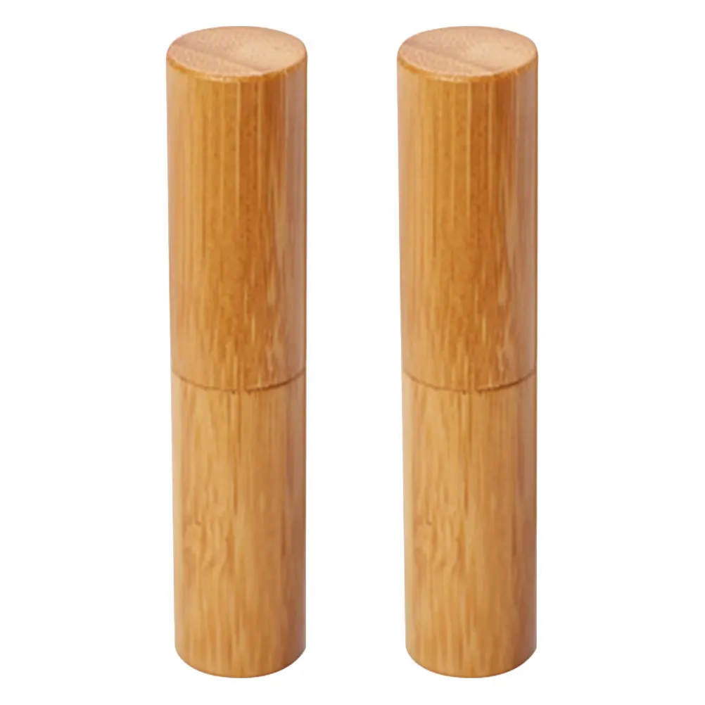 2 قطعة أنبوب أحمر الشفاه DIY زجاجة ملمع الشفاه الفارغة القابلة لإعادة الاستخدام حاوية مدمجة السفر ماكياج بلسم الشفاه صياغة أداة النساء #1