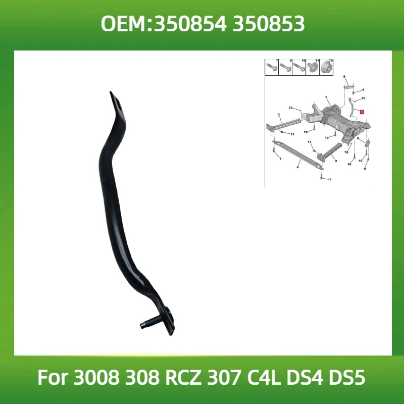 Suporte Superior da Barra de Apoio Dianteira para Peugeot 3008 308 RCZ 307 e Citroen C4L DS4 DS5 350854 350853