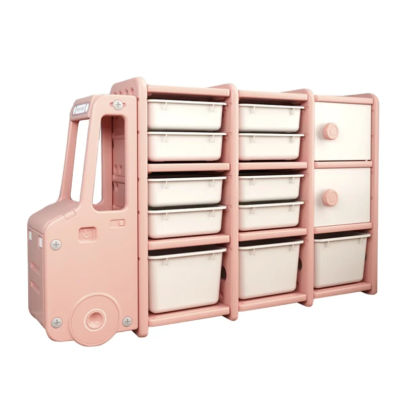 

High quality solid children's toy shelf children's baby storage wardrobe cabinet car modeling locker shelf