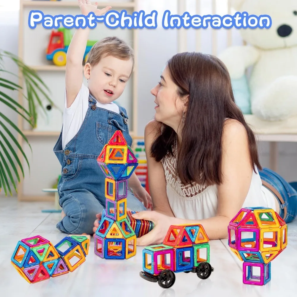 Magnetic Building Blocks DIY Big and Mini Size Magnets Toys Birthday Gifts for Kids Designer Construction Set  for Children Toys