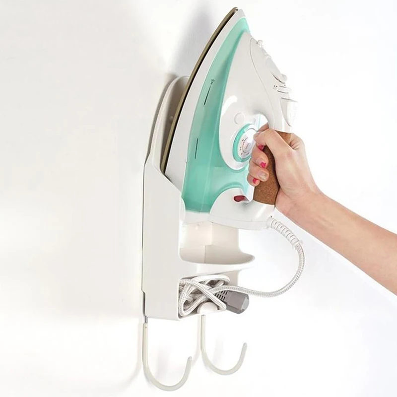 Door Wall Mounted Ironing Board Storage Holder Heat-resistant Hotel Household Electric Iron Hanging Rack Hair Dryer Stand