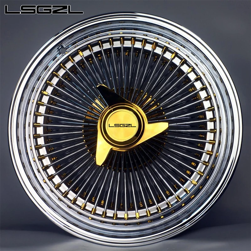 Custom Chrome Wire Wheel 20 Wire Spoke Rim 22 24 26 Wheel 5x114.3 5x130 5x120 Rim Car Jante