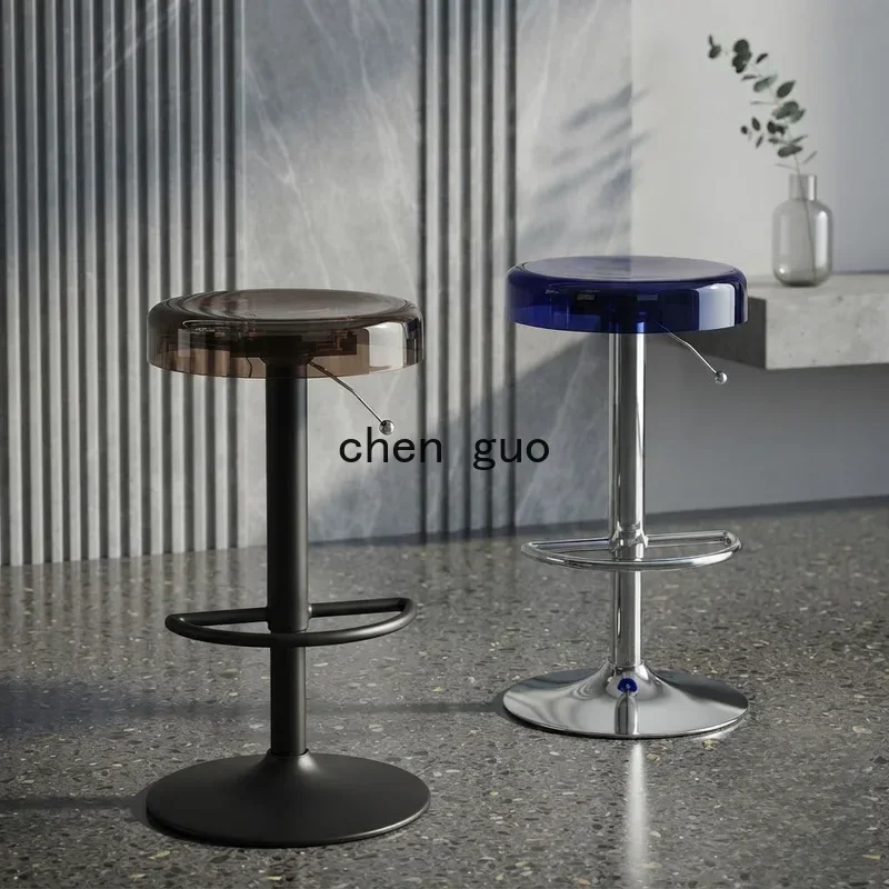 Modern Acrylic Bar Chairs Nordic High Stool for Kitchen Counter Stools Simple Cash Register Furniture Home Pub Lounge Chair