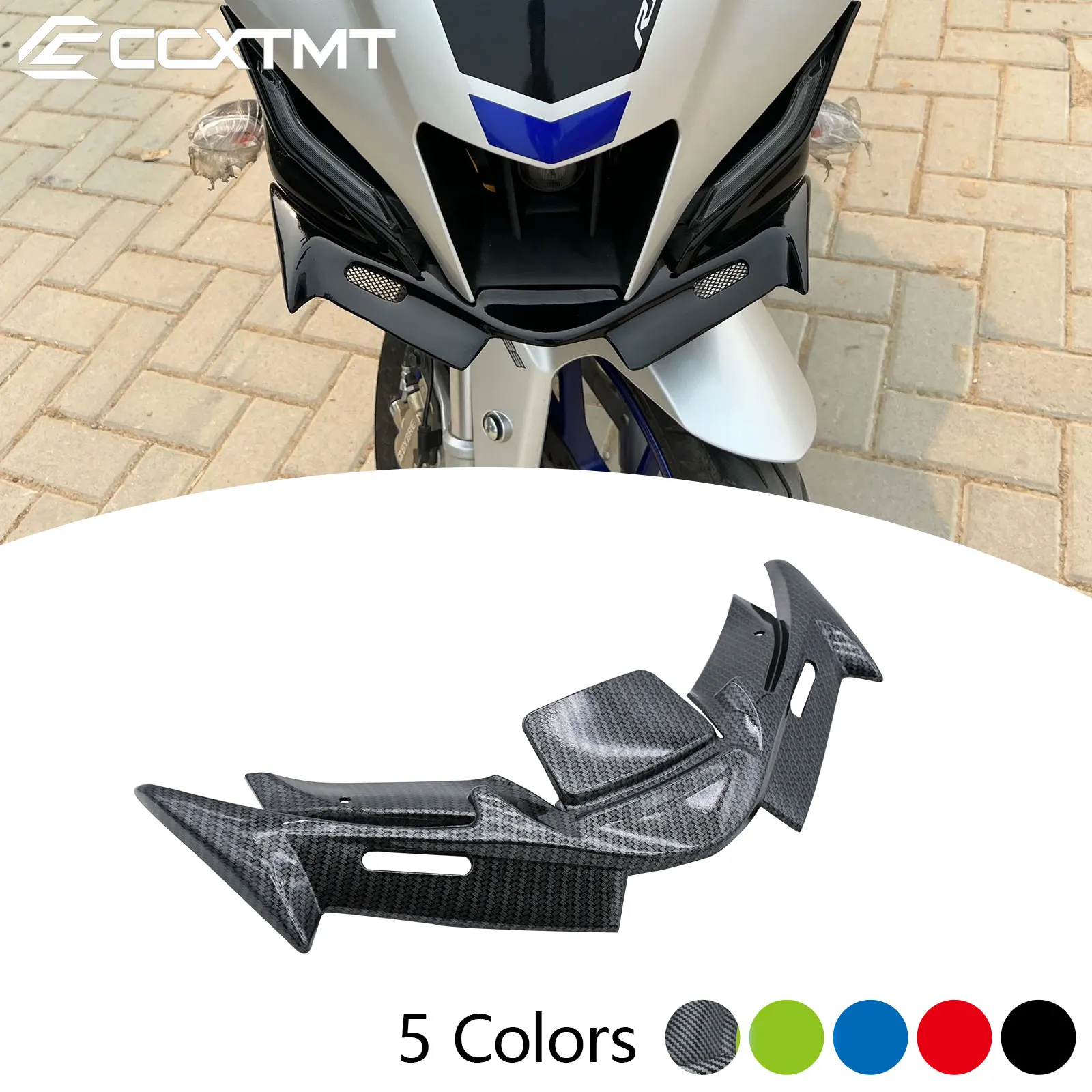 Winglet da motocicleta frente carenagem asa guarda capa para yamaha r15m r125 r15 v4 2021-2025 decoração winglets acessórios