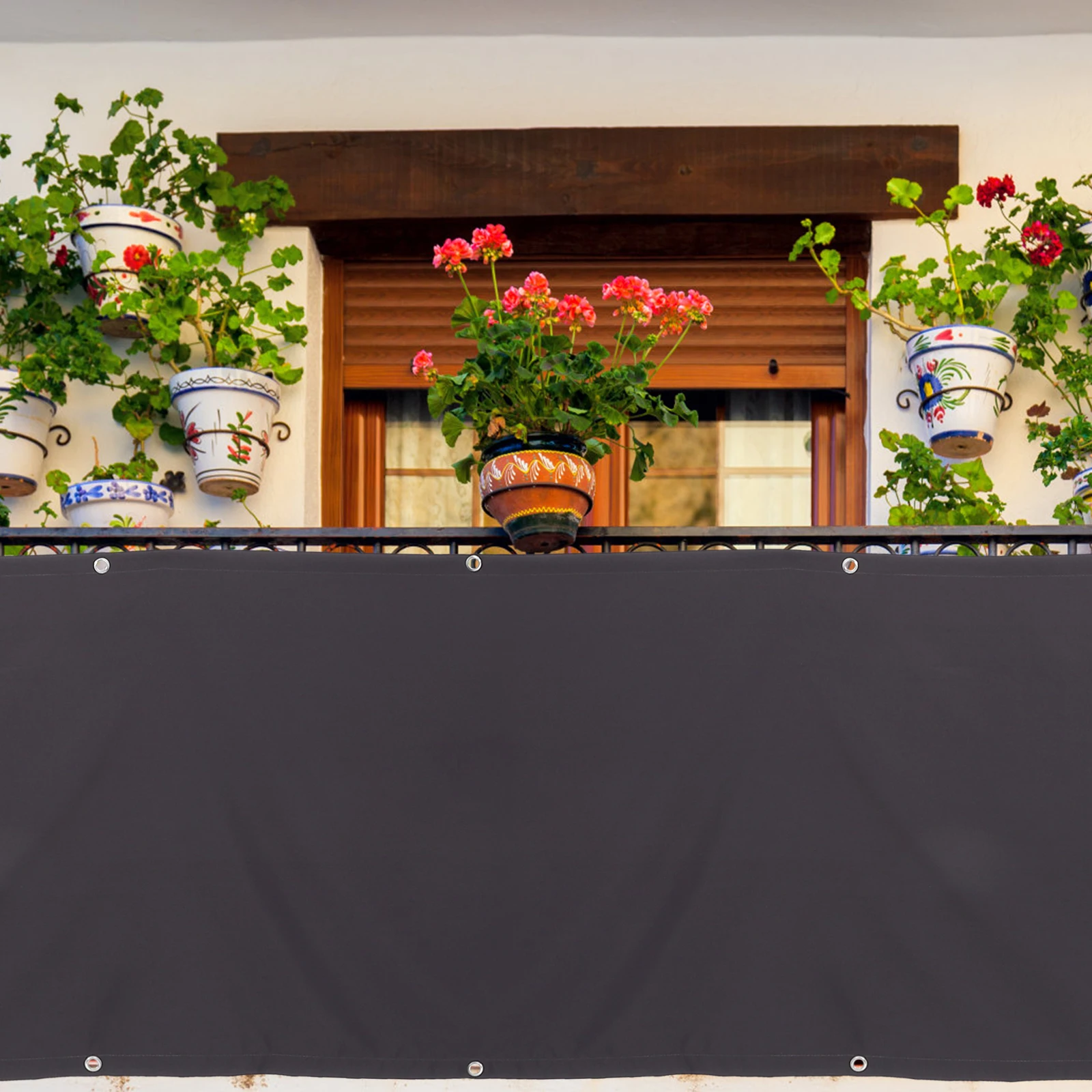 

Balcony Screen Sunshade Fence Coverings Outdoor for Apartments Swimming Pool Privacy Shades Patio Screening Dark Grey Covers