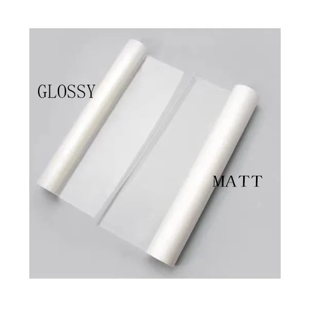 25micron 30cm x 200m 1inch core thermal matt and glossy lamination film by laminator for papers