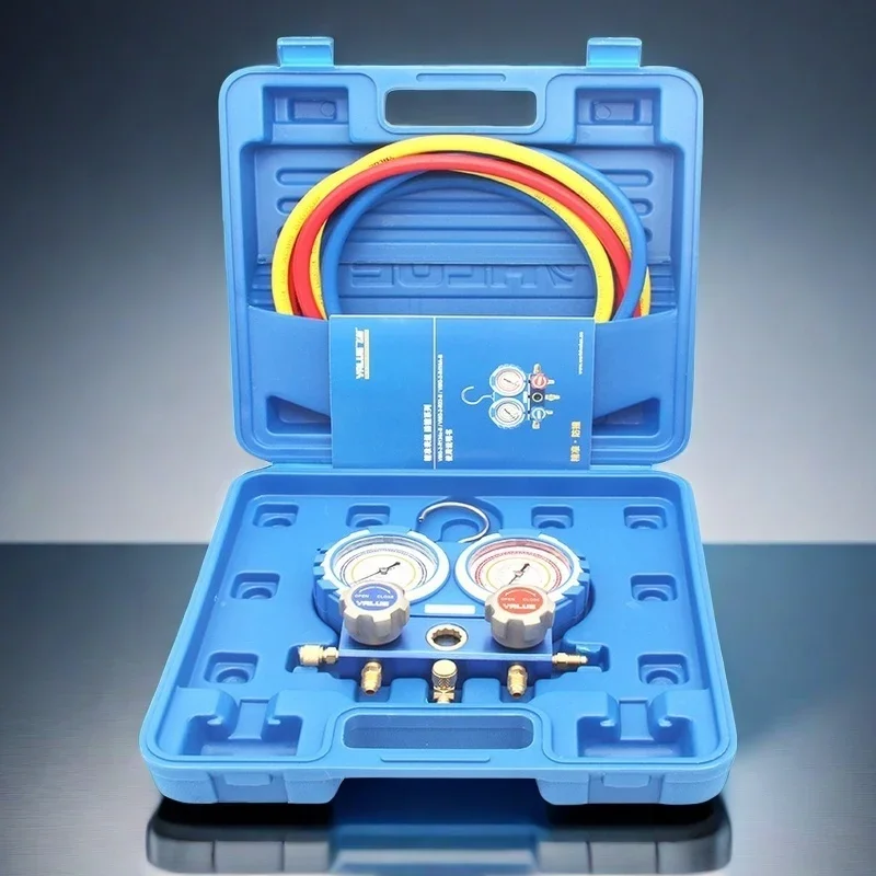 VMG-2-R22-B ensemble repas une climatisation Plus Table de fluorure R410AR22R134 Table de réfrigérant/climatisation de voiture Plus fluorure