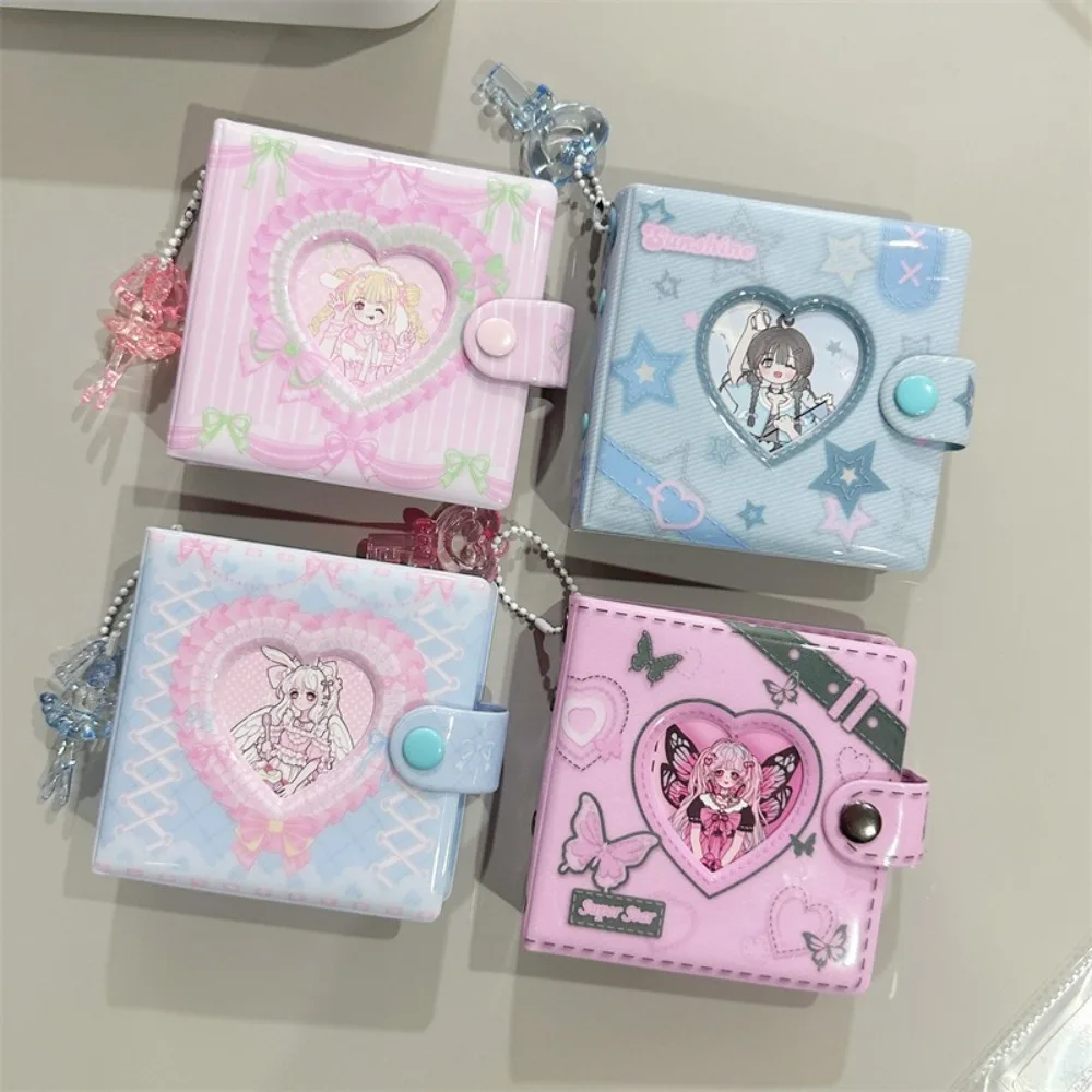 New Sweet Lace Denim Style Card Album PVC 3 Inch Idol Card Collect Book Mini Loose leaf detachable Postcard Book