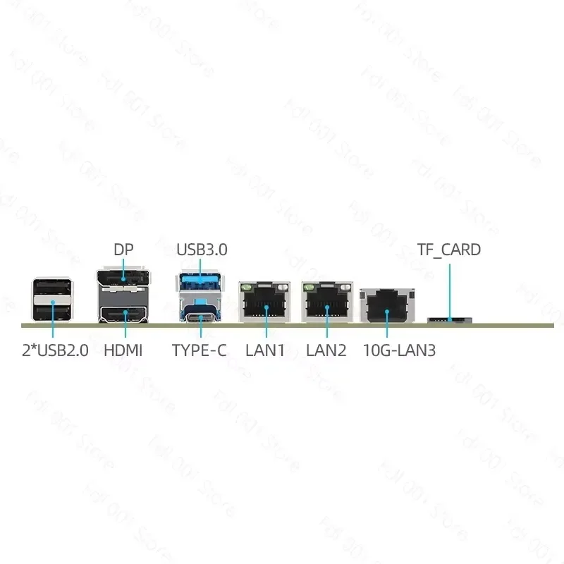 for Motherboard Mini ITX NAS Board with Dual 2.5G and 10G SFP Ports Supports DDR5 Memory and 6 SATA Interfaces High
