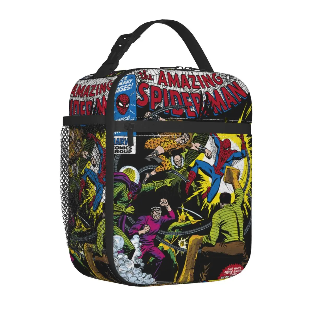 Spider-man Spiderman Insulated Lunch Bags Cooler Meal Container High Capacity Tote Lunch Box Food Bag School Travel