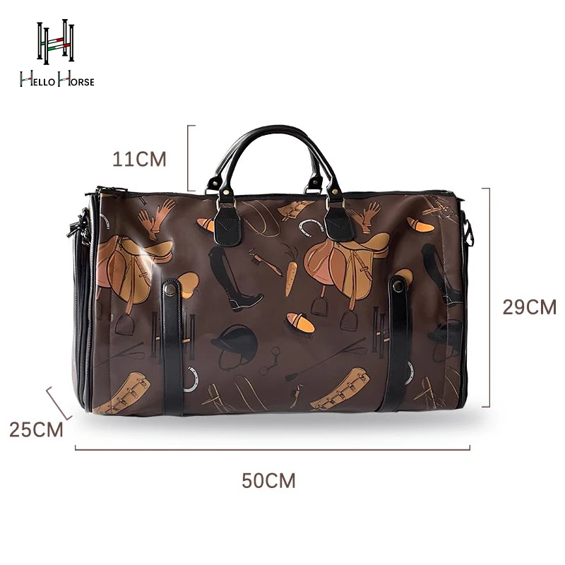 مرحبا الحصان النمط البريطاني الفروسية دعوى حقيبة متعددة الوظائف حقيبة دعوى حقيبة مستحضرات التجميل الفروسية ملابس العمل معدات ركوب الخيل حقيبة مستحضرات التجميل