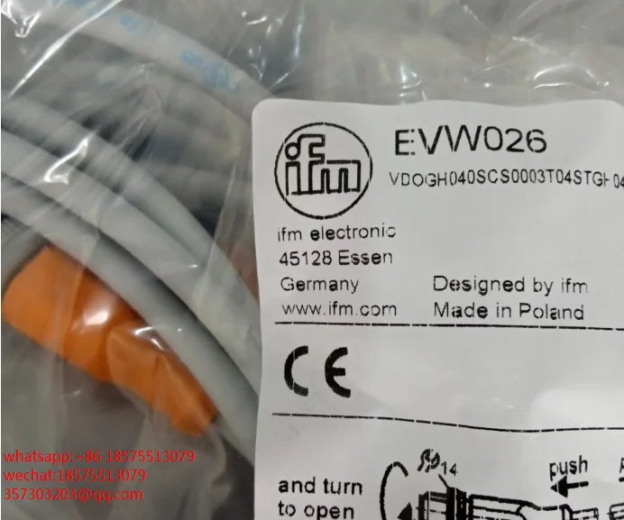 

For IFM EVW026 Sensor Cable New Original Authentic 1 Piece