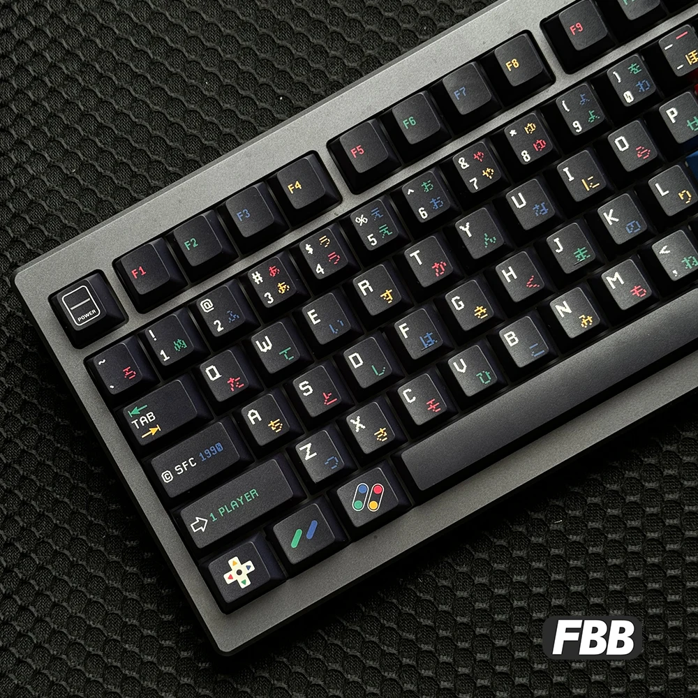 FBB Keycap SFC 1990 الطبعة الليلية التسامي PBT ملحقات لوحة المفاتيح الميكانيكية المخصصة شخصية ذاتية الصنع