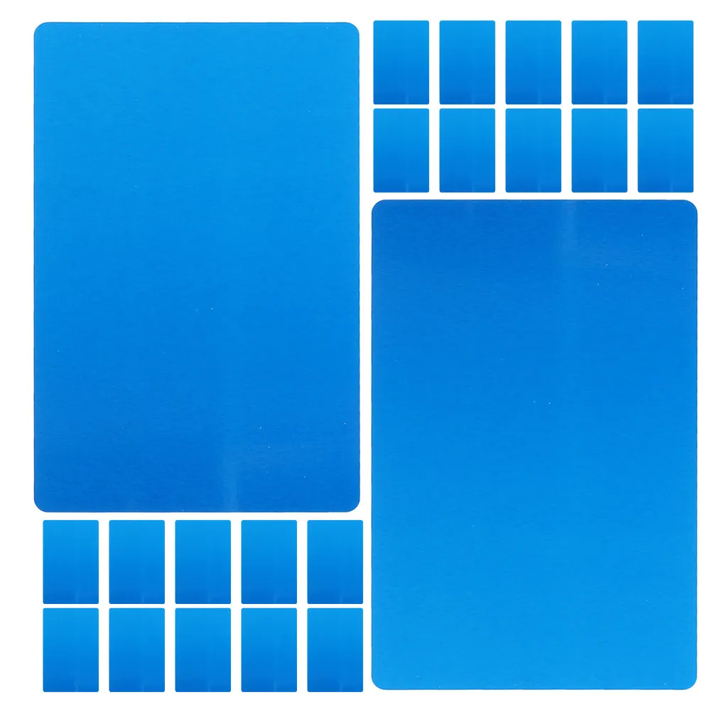 100Pcs Blank Metal Business Cards Aluminum Alloy Smooth Surface DIY Engraving Name Cards Printing Metal Business Card