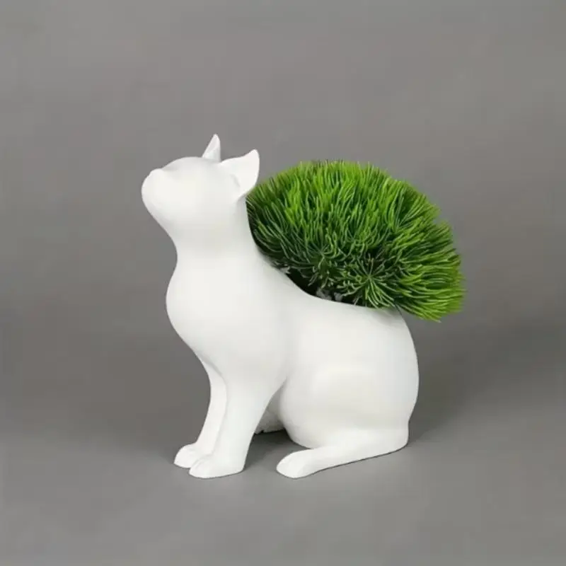 3D Printing Flower Pot Creative Cute Cat Flower Pot Cartoon Animal Creative Home Decoration Plant Pot Holder Living Room