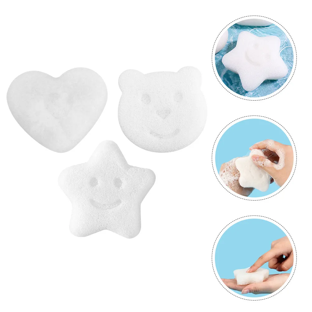 

Набор из 3 мягких губок для душа: нежное очищение кожи, принадлежности для душа, средства для умывания лица, скраб для тела