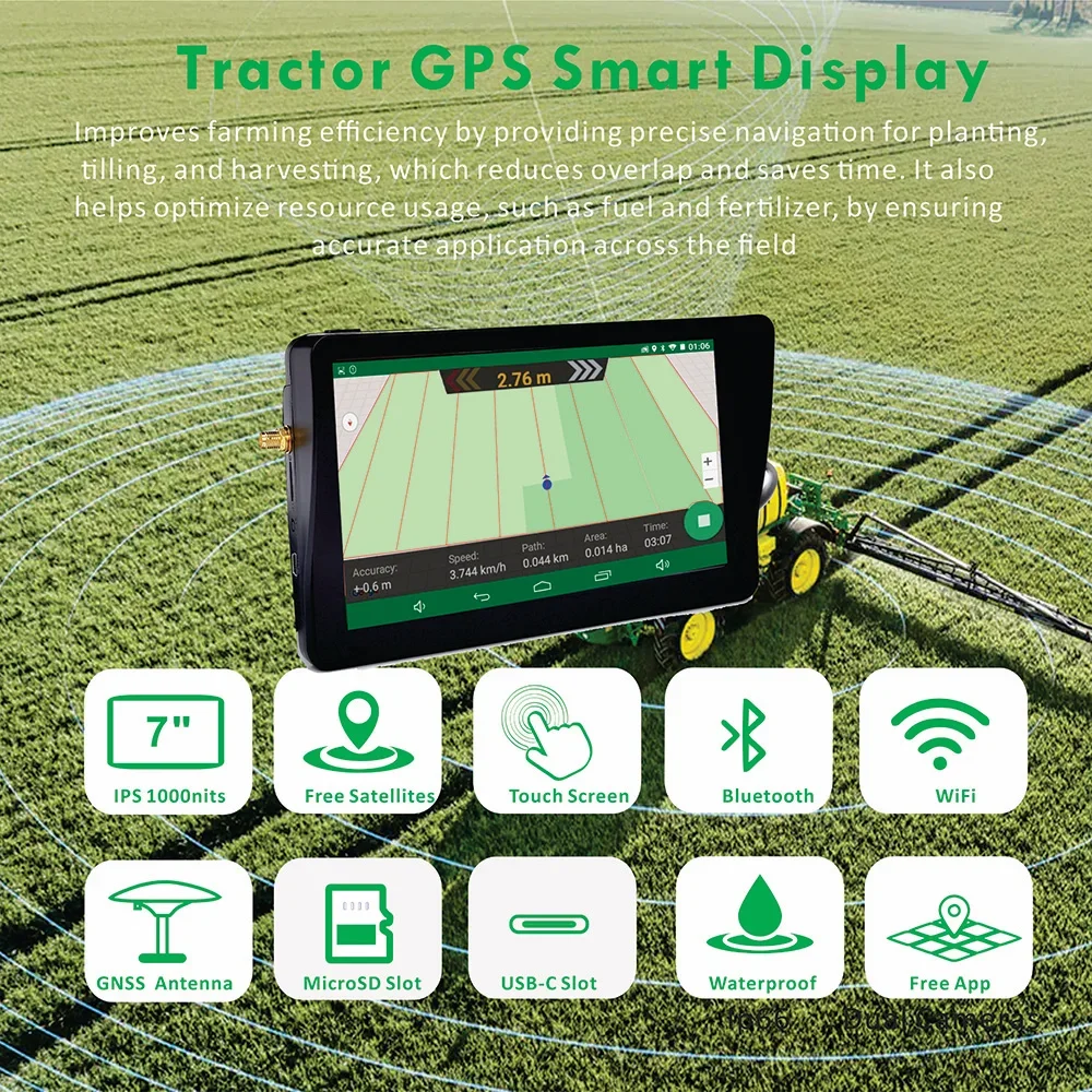 New 7 inch  High Pricision For  Agriculture GPS Guidance Systems  with Android OS in Farm Field for tractors