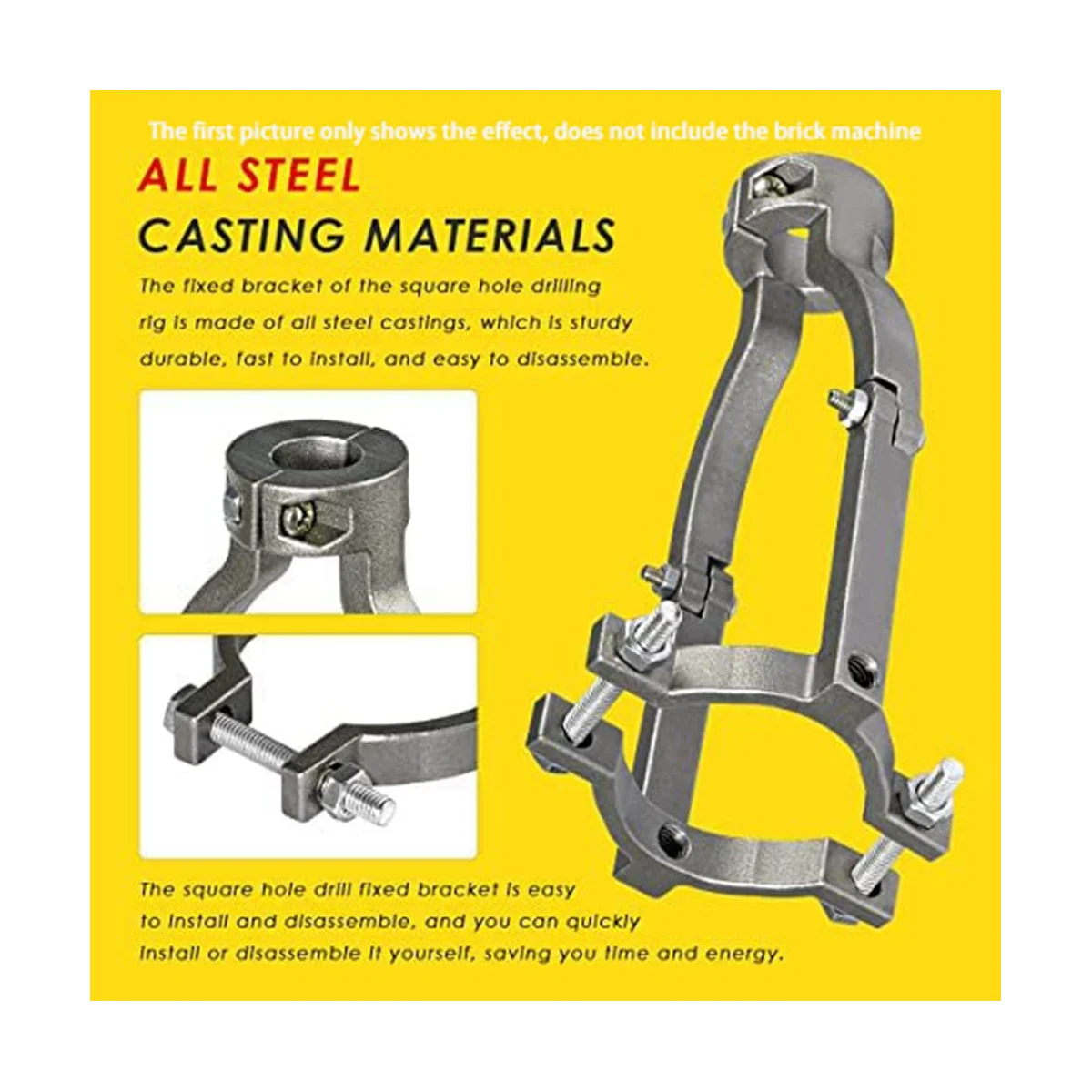 Square Hole Drill Bit Adapter for Installation and Disassembly -Mortising Attachment for Drill Press, for Drill Machines
