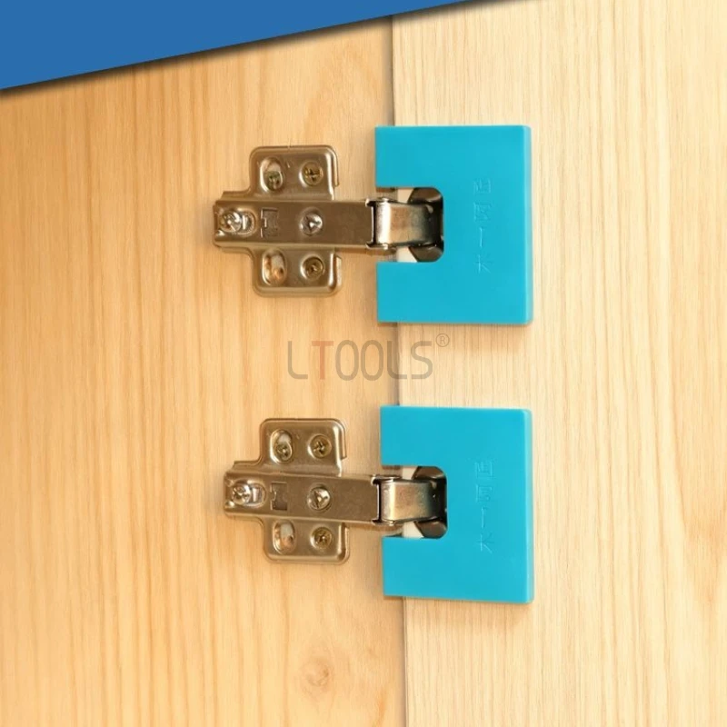 Charnière domestique, pièce d'installation rapide, dispositif de limite de poinçonnage ABS Durable, ensemble d'outils d'aide à l'installation magnétique multifonctionnel