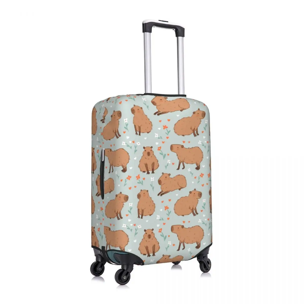 Custom Cute Animal Capybara Luggage Cover Fashion Suitcase Protector Covers Suit For 18-32 inch