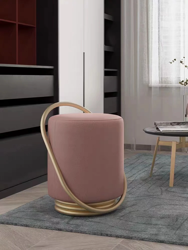

Furniture Ottoman Household Low Stool Living Room Shoe Stool Creative Small Round Stool Sofa Stool Makeup Stool Dressing Stool