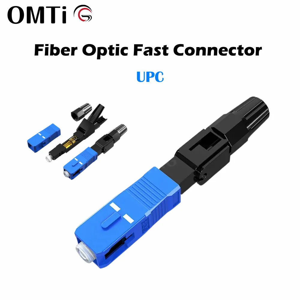 

50/100Pcs UPC Single Mode Fiber Optic Fast SC Quick Connector FTTH Tool Cold Connection Optical Adapter