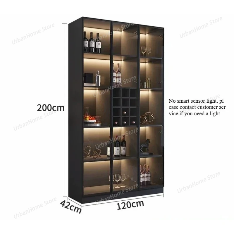 

Home Furniture Wine Bar Cabinet Wine Rack Modern Glass Display Cabinet Furniture Solid Wood Wine Cabinet Display Display Cabinet