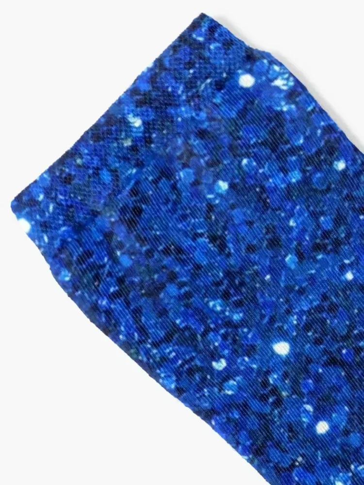 Blue Glitter Sparkle Pattern Socks Crossfit football cycling Lots Boy Socks Women's