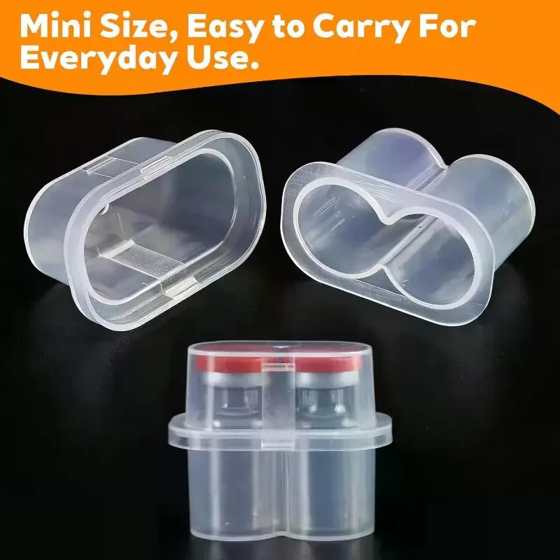 2-Slot Microtube Vial Peptide Freezer Storage Case For Fridge Organizer Portable 3/10ML Glass Vials Microtube Secure Holder Box