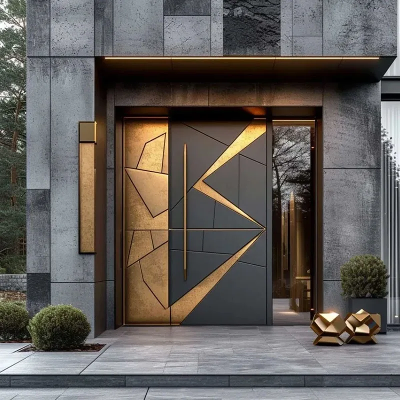 High-end cast aluminum , carved cast aluminum villa courtyard entrance , Class A anti-theft door, armored door, mother