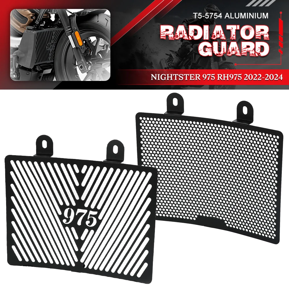 

For Nightster 975 RH975 2022-2024 Motorcycle Aluminum Heat Shield Pan Fuel Tank Cooler Radiator Guard Cover Grille Protection
