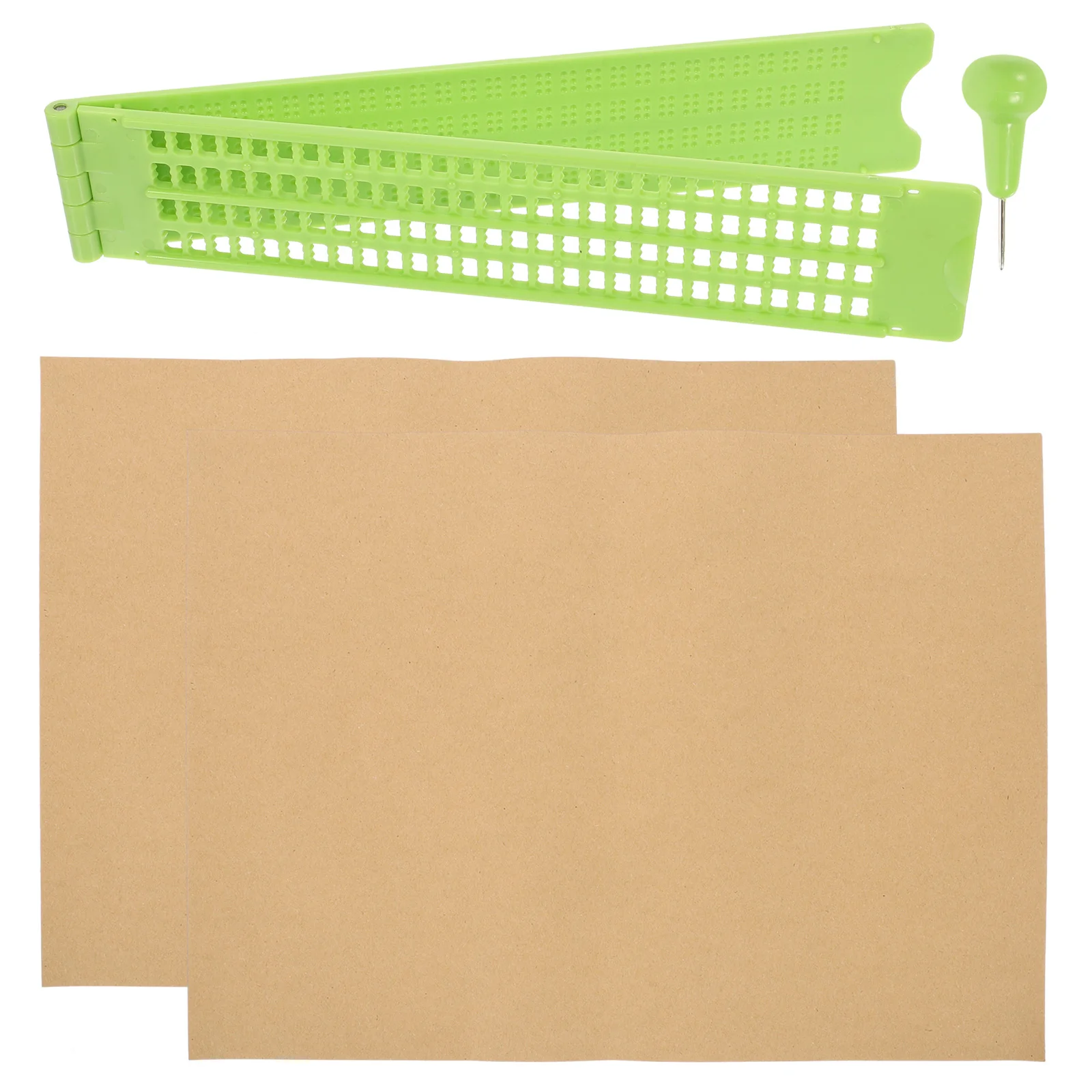 

27 Lines 30 Braille Writing Plastic Material Portability Easy Use Practice Paper Proper Size Health Care