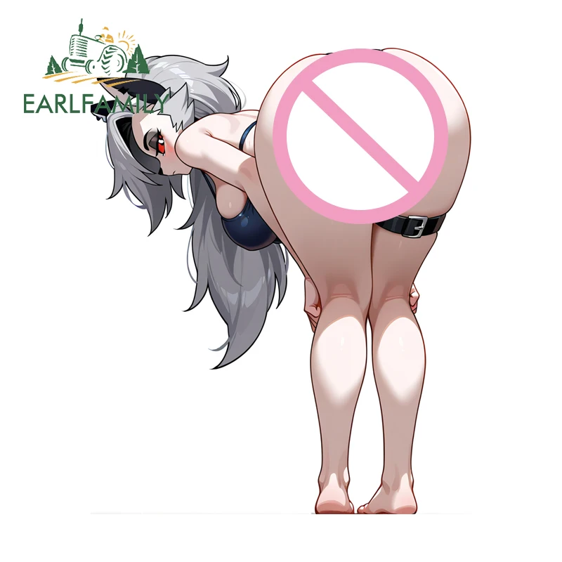EARLFAMILY الشيطانة لونا Waifu Helluva Boss ملصقات السيارات مثيرة للاهتمام مقاوم للماء Laptap أنيمي الشارات عالية الجودة الفينيل ديكور