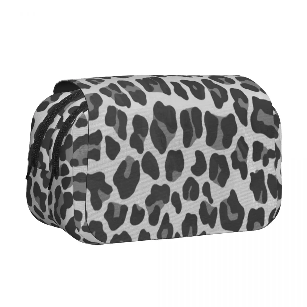 

Пенал с леопардовым принтом, жесткий кожаный пенал-коробка большой вместимости, сумка для ручек и карандашей для студентов, подарки