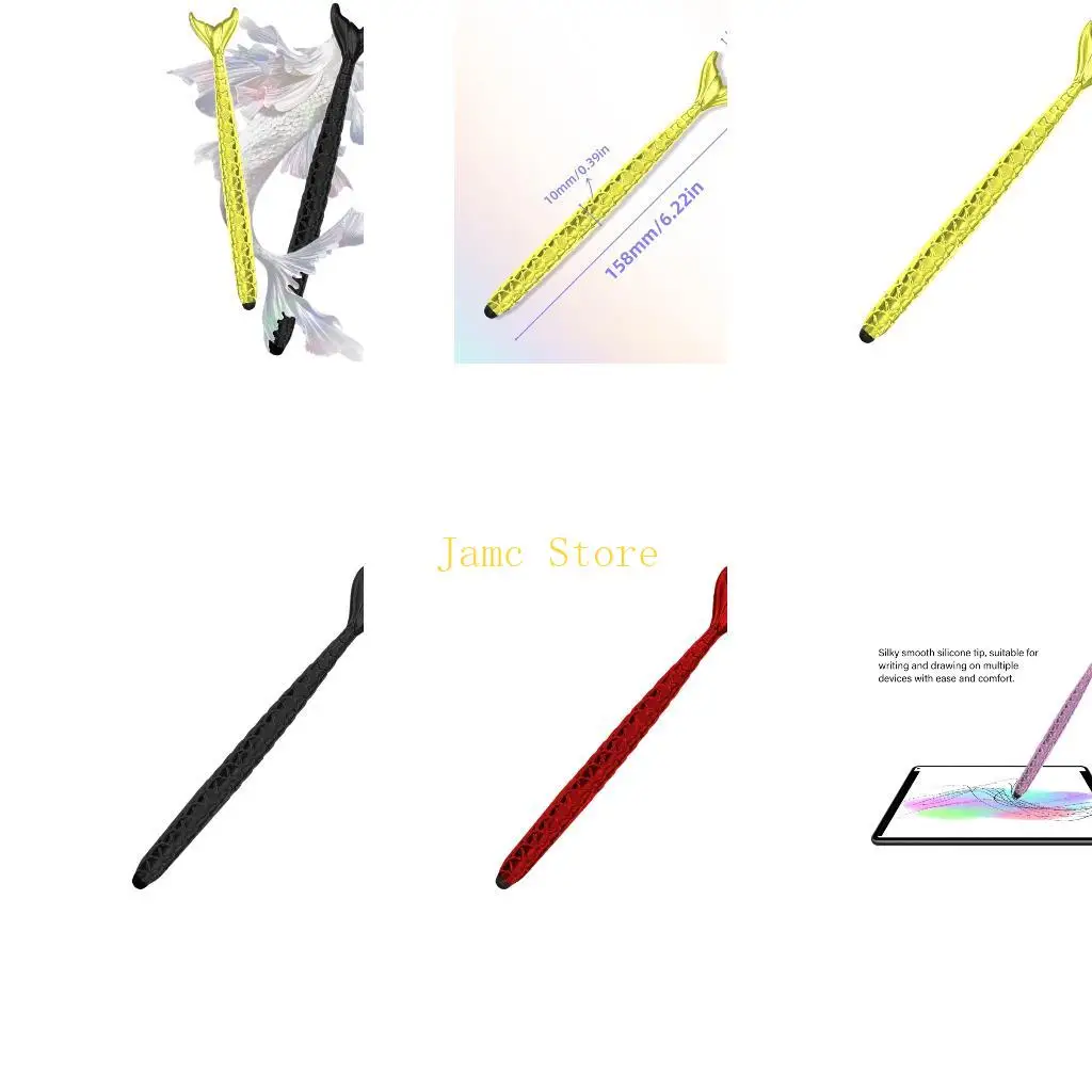 LX0B Artistic Fish Styluses Pen High Precisions for Sketching Note Taking on Compatible Tablets Smartphones