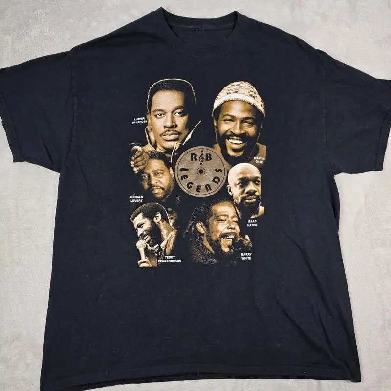 Vintage R&B Legends Shirt Mens Extra Large Marvin Gaye Luther Vandross 90s Tee
