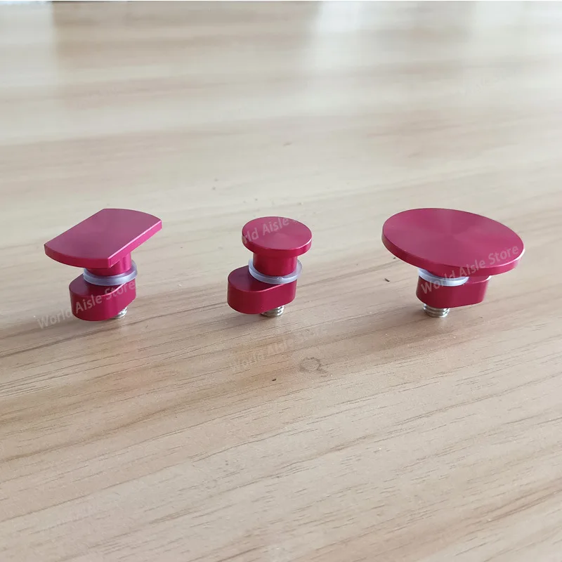 

3PCS Thickened Red Aluminum Alloy Gasket Set, Auto Dent Repair Tool Accessory