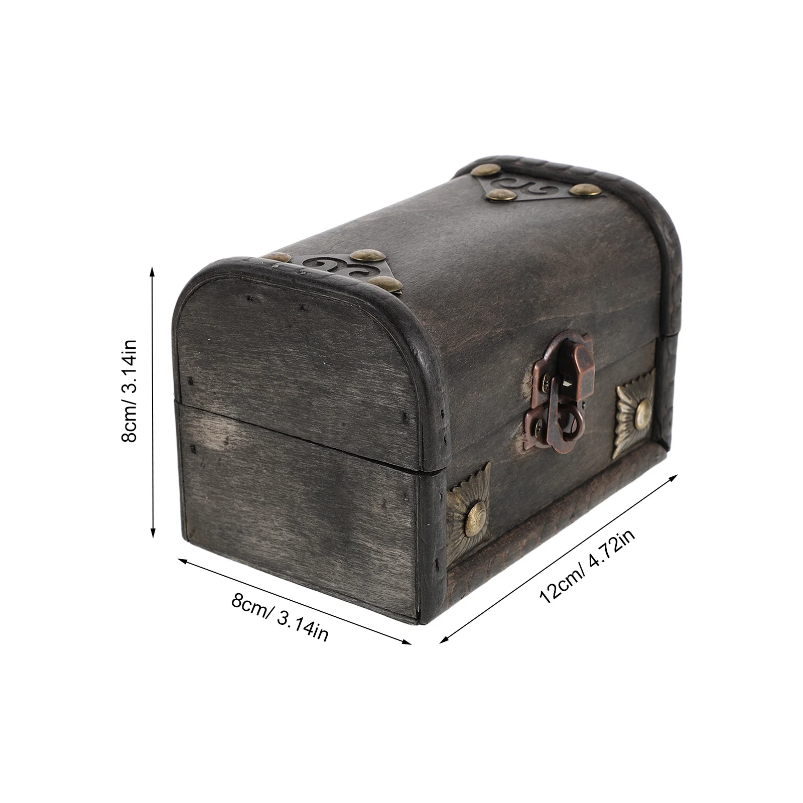 ヴィンテージ木製装飾収納ボックス、鍵付き、エスケープルーム宝箱、ジュエリーオーガナイザー、レトロロック式