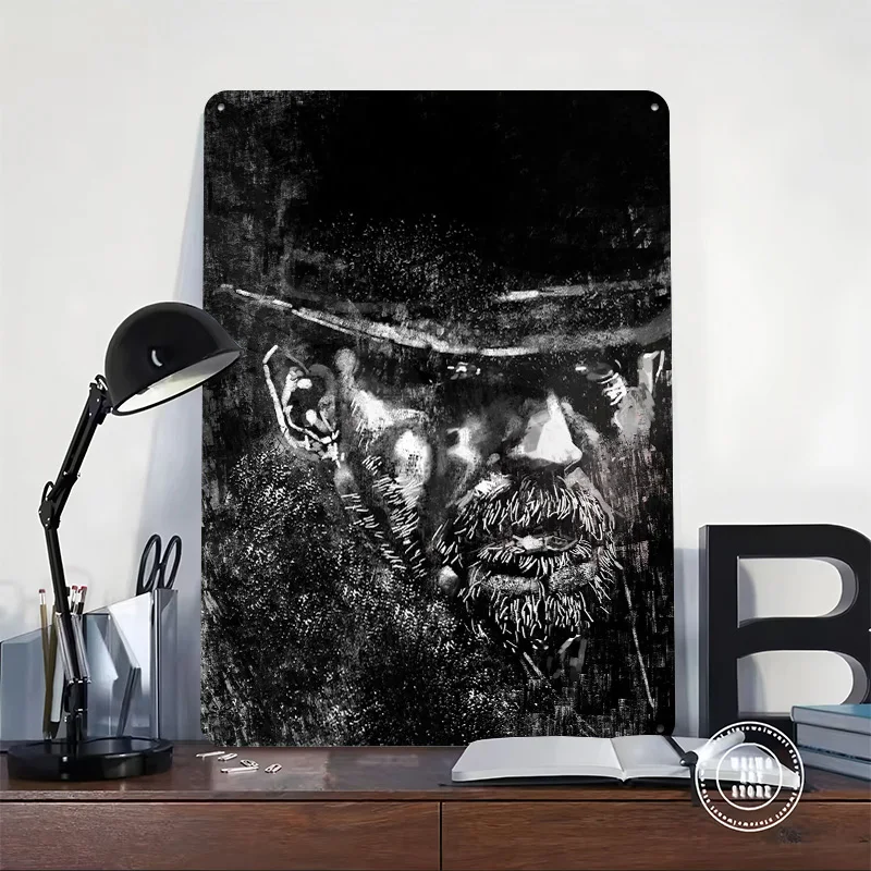 Tom Hardy Poster Retro 3D Printed Metal Signs Customized Wall Hanging Gift for Bathroom Decor Room Decoration Garage Accessories