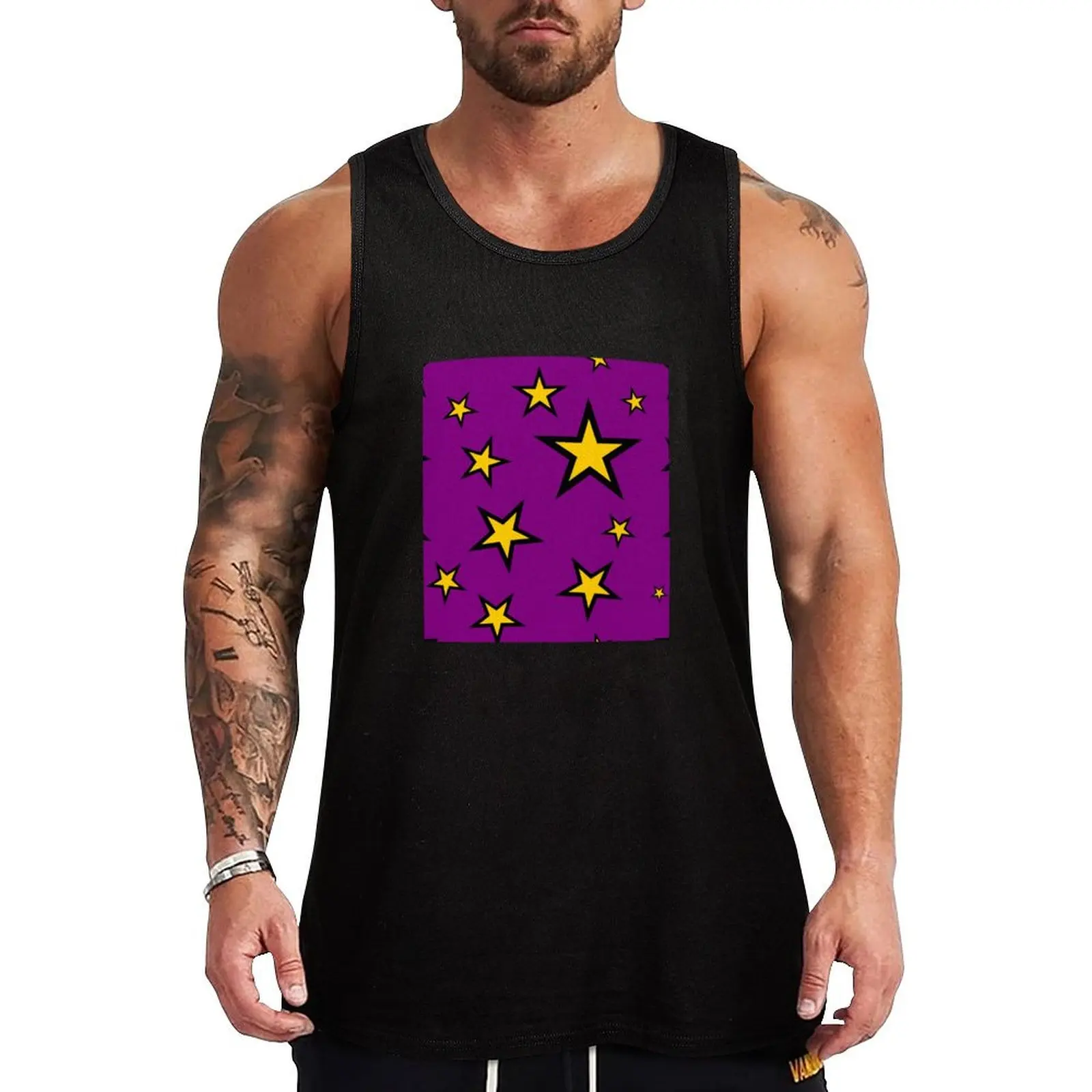 

Cute Digital Art Print Tank Top singlets for men Sports clothing vests for men sleeveless Men's t-shirts
