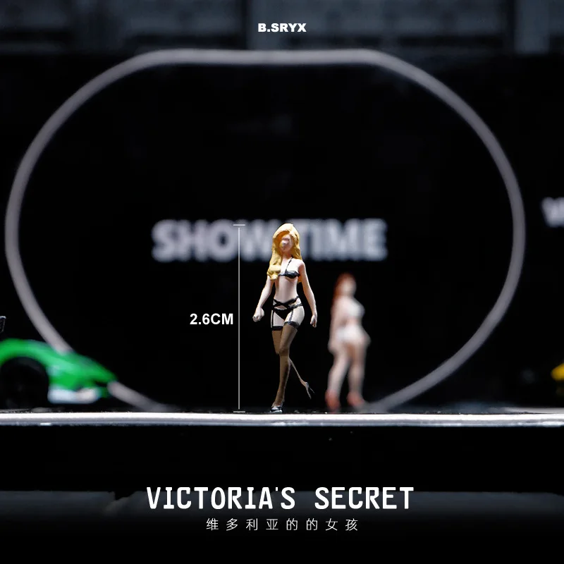 1:64 Anime Badpak model Figuur Mini Pop Model miniatuur Fotografie rekwisieten Scène Model DIY Zandtafel landschapsarchitectuur ornament