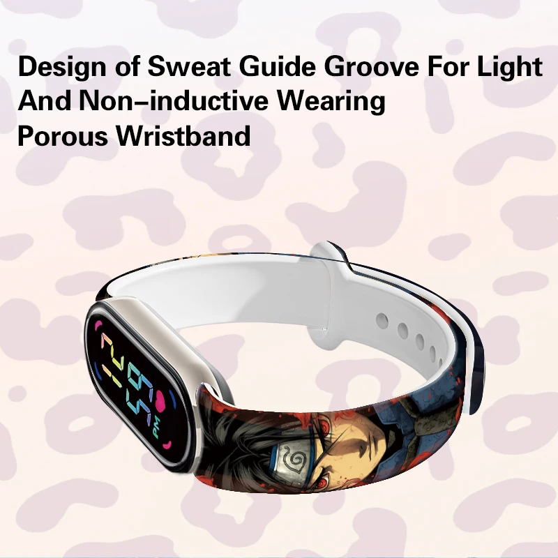 Браслет с принтом серии Наруто для Xiaomi Mi Band 10, сменный браслет для Mi Band 9 8, умный спортивный ремешок для часов