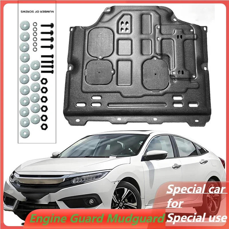 

Under Engine Guard Splash Shield Mud Fender Cover Plate Fender Mudguard Protector For Honda CIVIC 2022-2023 11H 1.5T Car Black