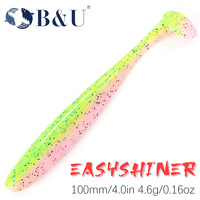 B&U Easy Shiner Quality Soft Lures Shad 100mm Pesca Fishing Soft Lures Silicone Bait Wobblers Leurre Souple